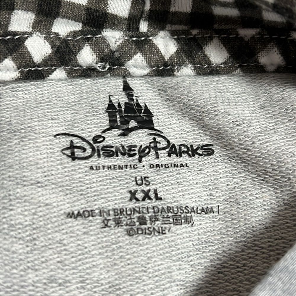 DISNEY PARKS Minnie Mouse zip hoodie.  Great with gingham accents. XXL - Picture 3 of 8